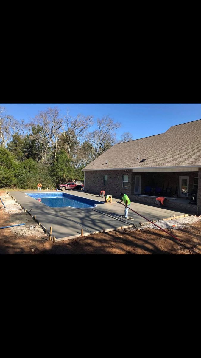 Patio Design & Installation for TAC Concrete in Shelbyville, TN