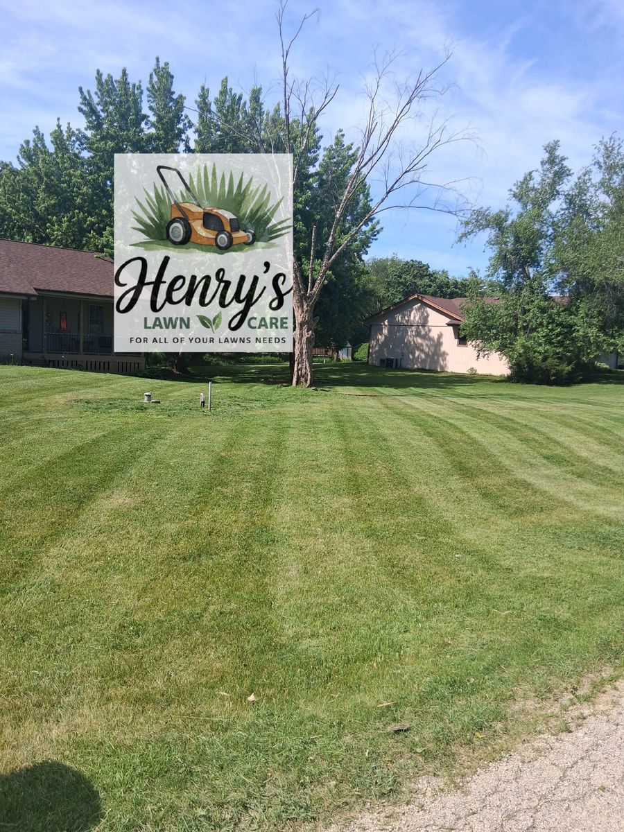 Mowing for Henry's Lawn Care in Rockford, IL