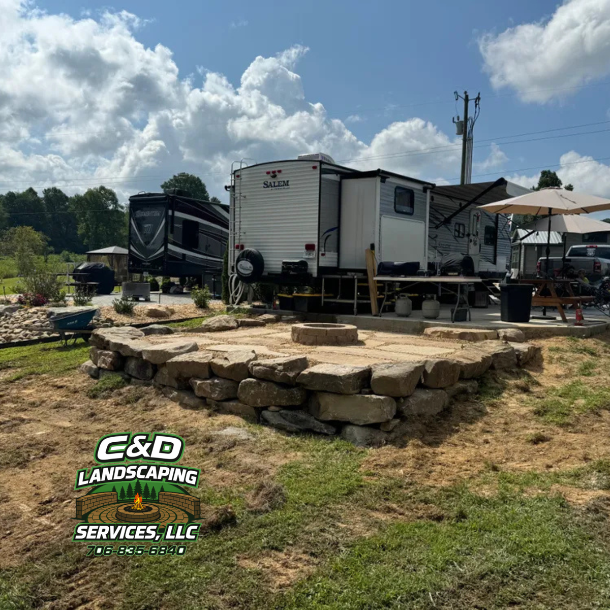 Retaining Wall Construction for C & D Landscaping Services LLC in Blairsville, GA