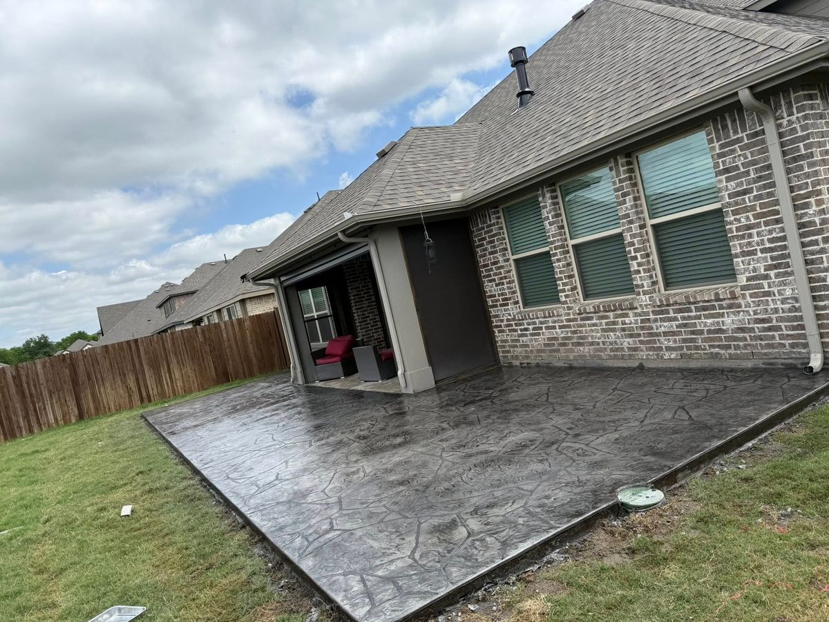 Stamped Concrete for Maldonado's Concrete Construction in Dallas, TX