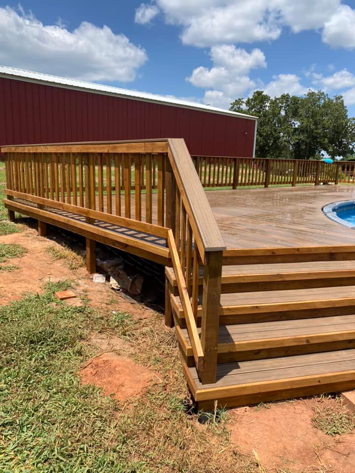 porch Installation for A’Hearn Construction  in Prague, OK