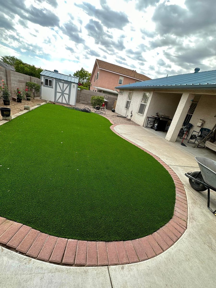 Landscape Installation for Go Green Turf Pros in Albuquerque, NM