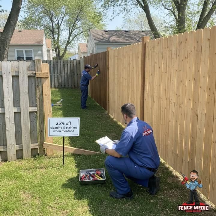 Fence Cleaning and Staining for Fence Medic in Arlington Heights, IL