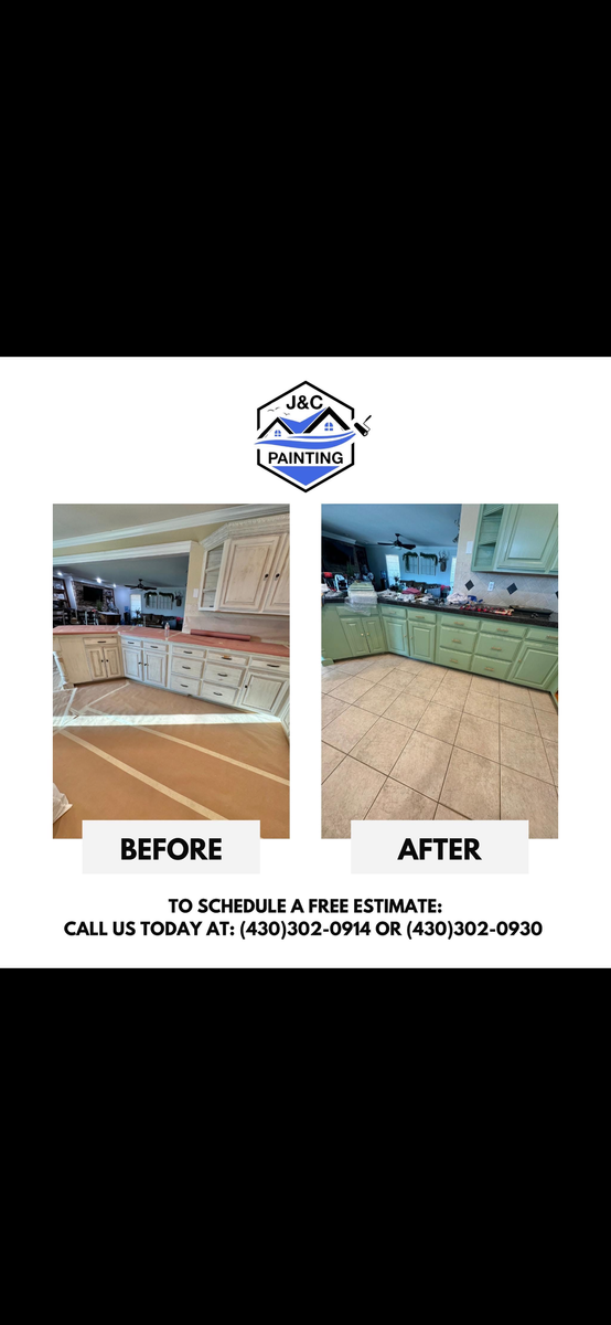 Cabinet Refinishing for J&C Painting in Mabank, TX