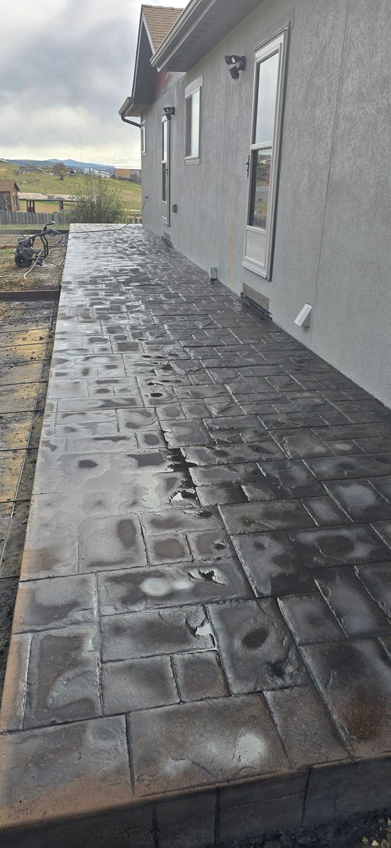 Stamped Concrete Installation for Pando & Duarte Concrete LLC in Craig, CO
