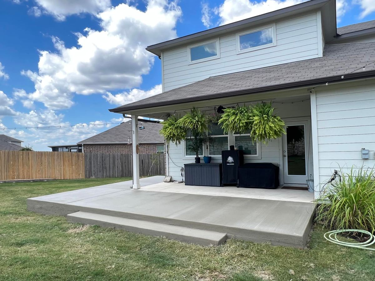 Patio Design & Installation for AJ’s Concrete in Hutto, TX