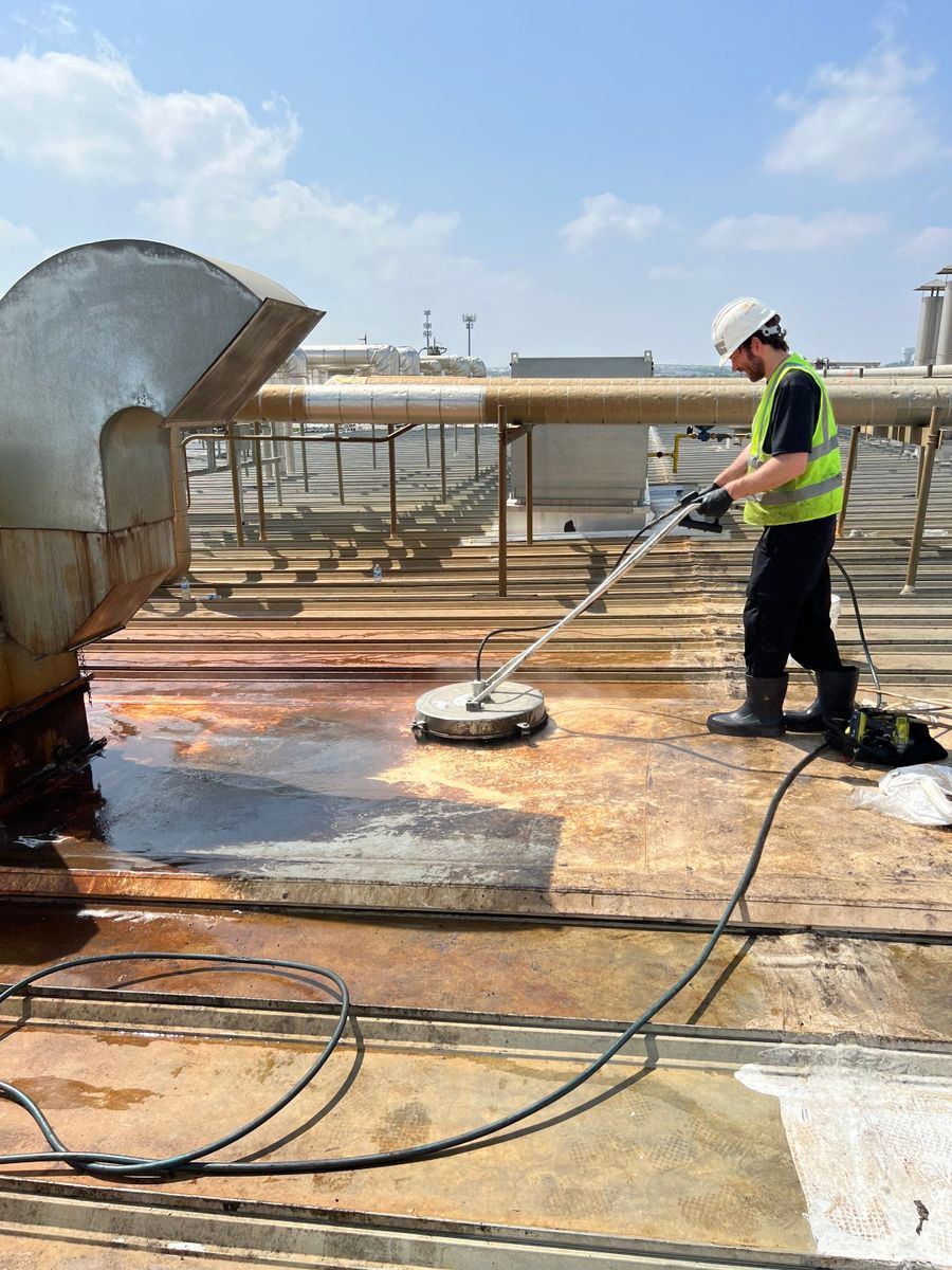 Commercial Rooftop Grease Containment and Management Program for Centex Pressure Washing Service in San Marcos, TX