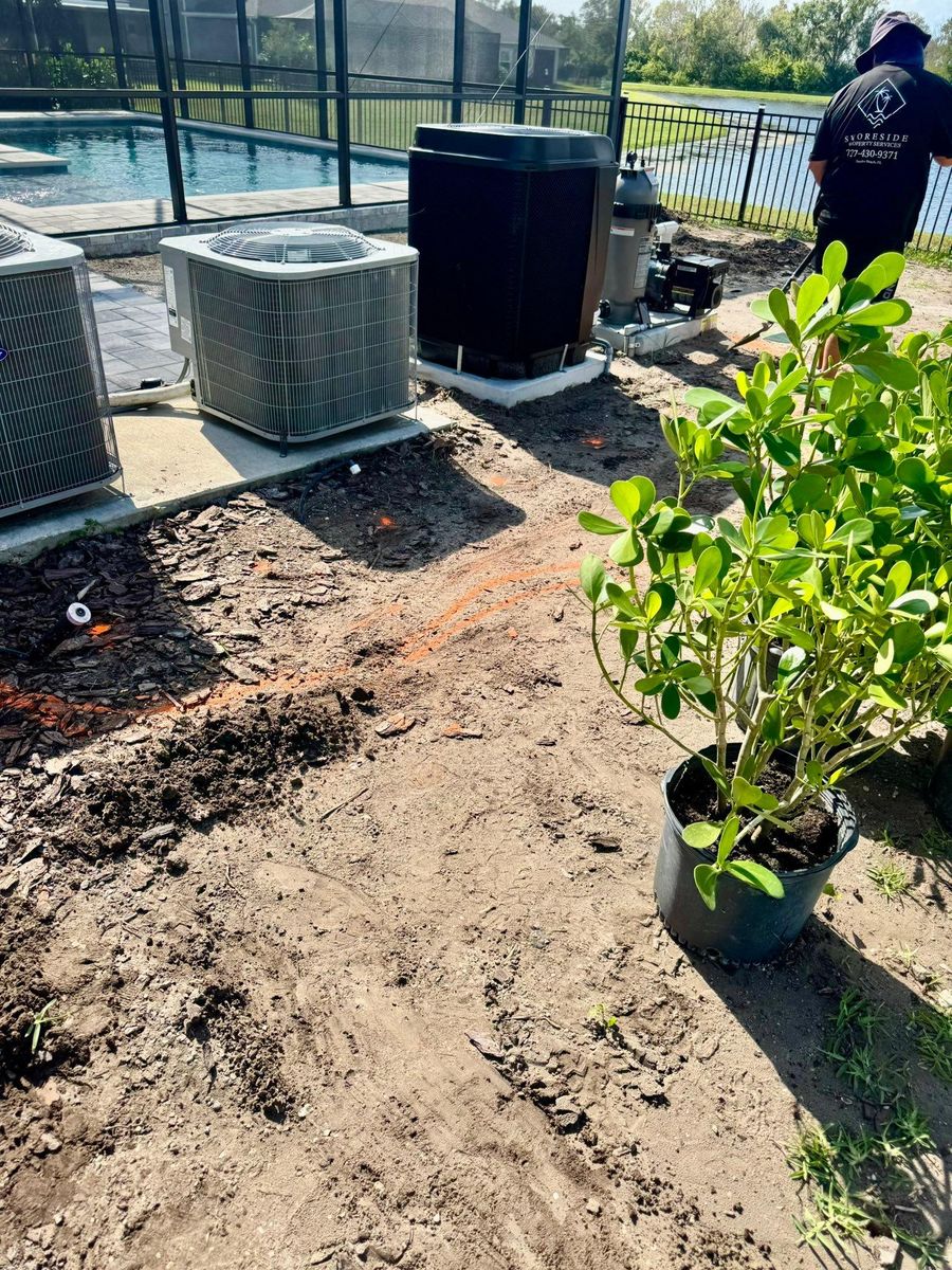 Excavation for Shoreside Property Services in Apollo Beach, FL
