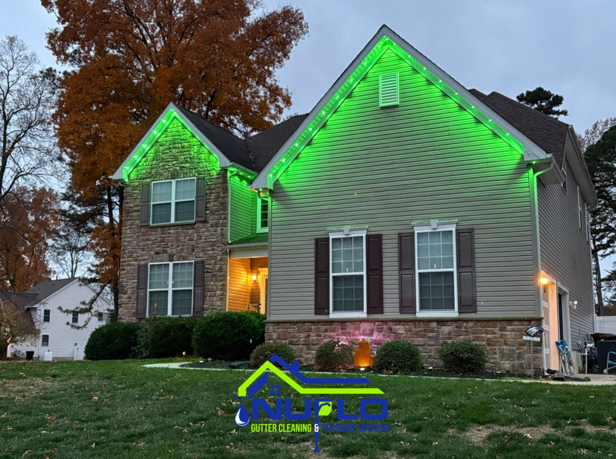 Govee Light Installation for Nuflo Gutter Cleaning & Pressure Washing in Blackwood, NJ