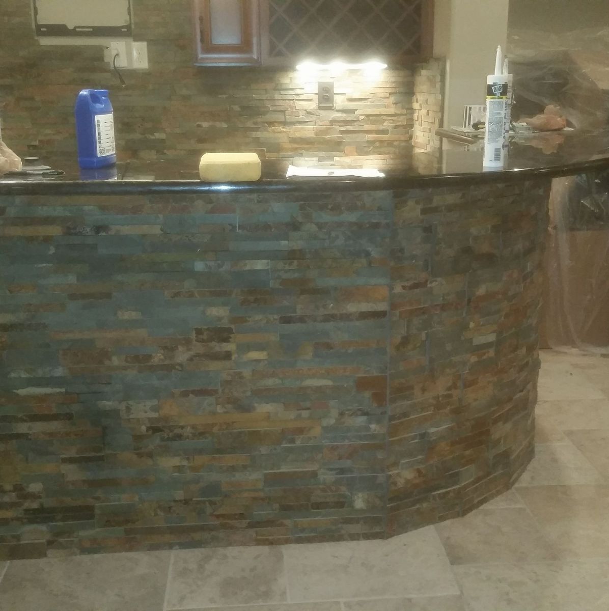 Kitchen Counter Tiling for Zenus Custom Tile in Kansas City, MO