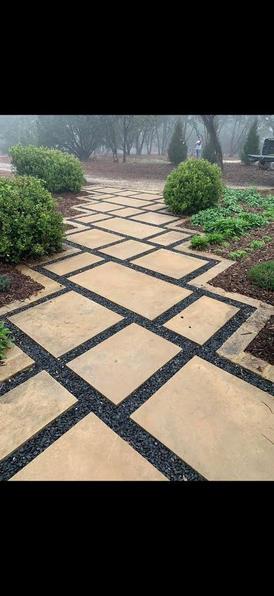 Stamped Concrete Installation for Jay-T Construction in Burnet, TX