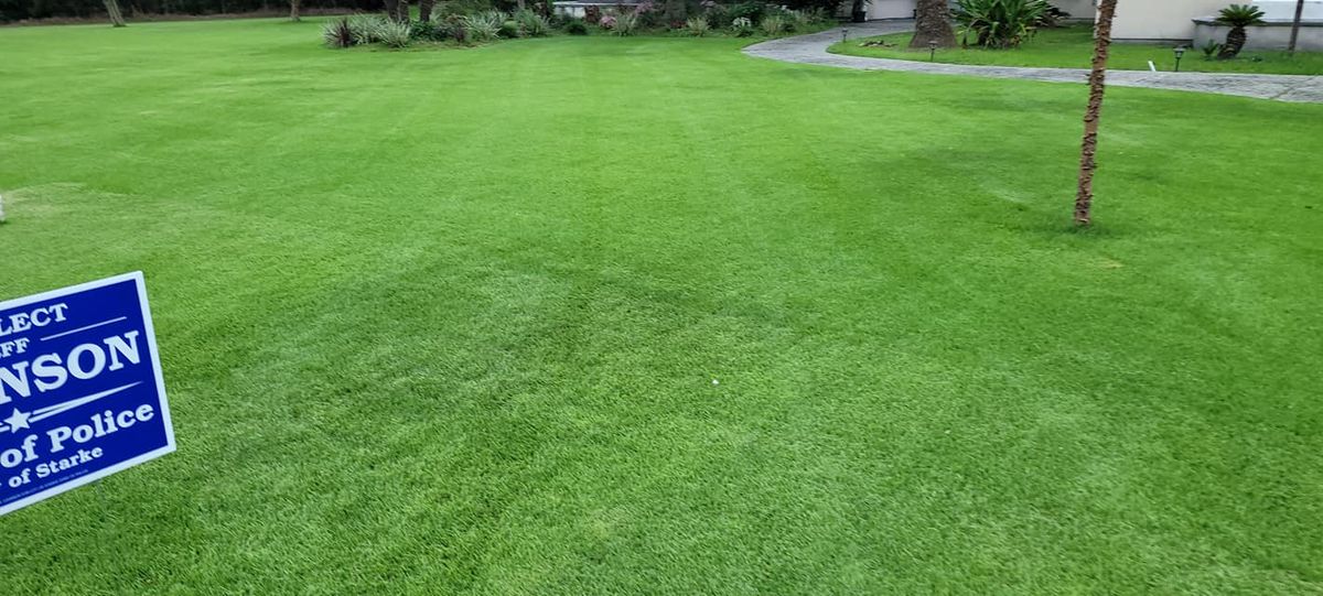 Mowing for Tyson’s Full Service Lawn Care in Starke, FL