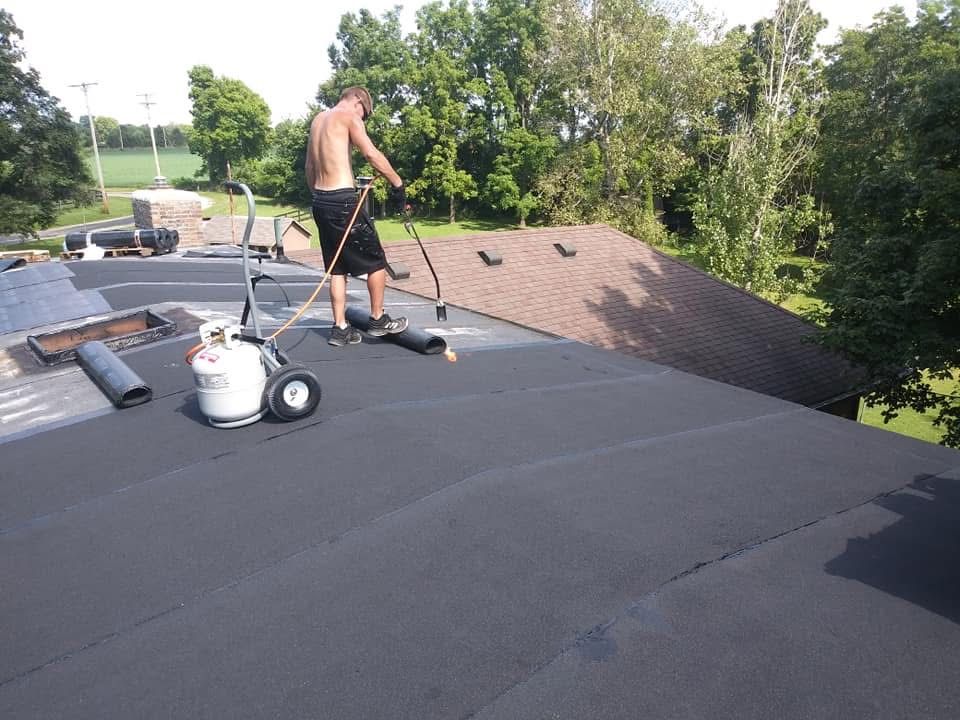 Modified bitumen flat roofing services for Precious Roofing in Madeira, OH