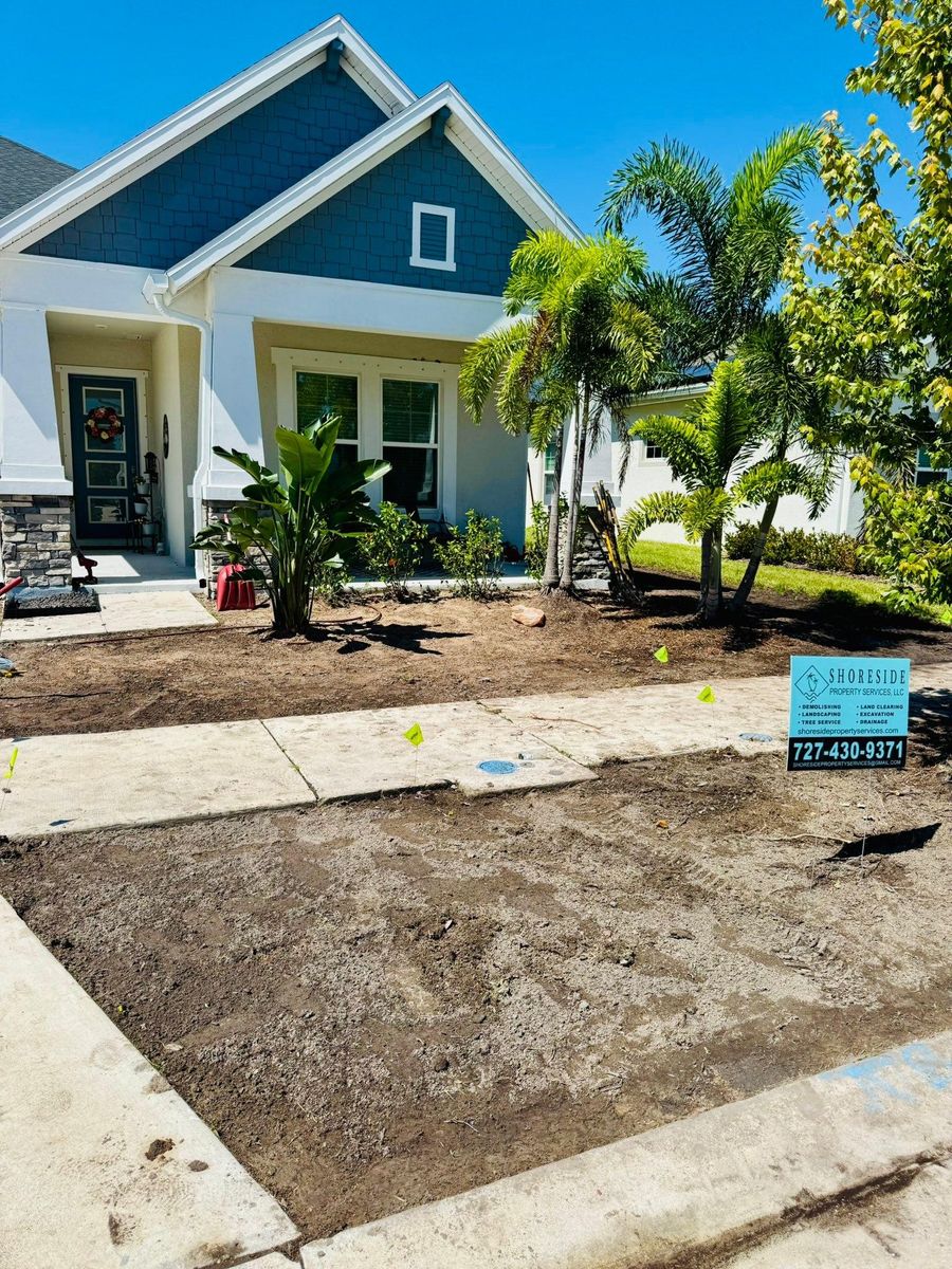 Land Grading for Shoreside Property Services in Apollo Beach, FL