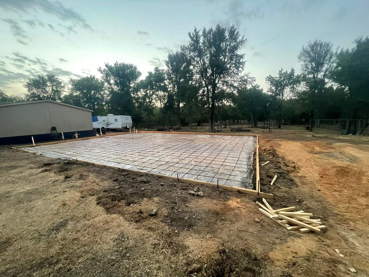 Concrete Installation for Jamison Construction in Livingston, TX