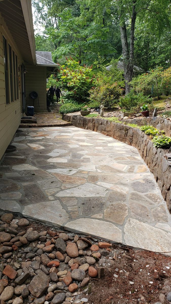 flagstone stone work for Acosta's Stone Work in Henderson, NC