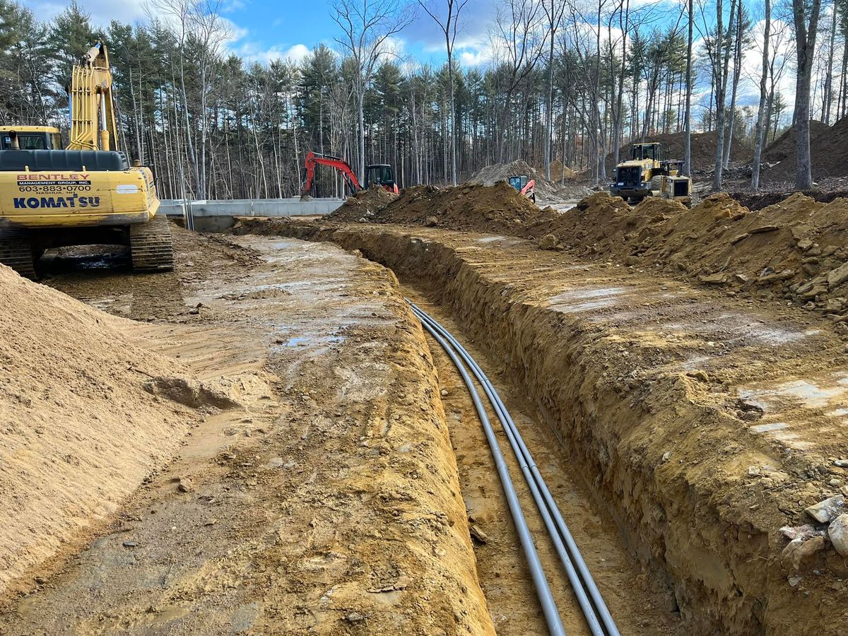 Underground Utility Excavation for M.J. Merrill & Sons Excavation in Manchester, NH