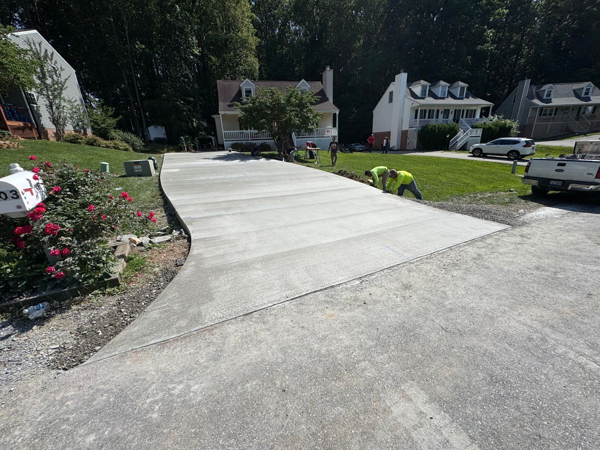 Driveway Construction for MW ProBuild, LTD. in Roanoke, VA
