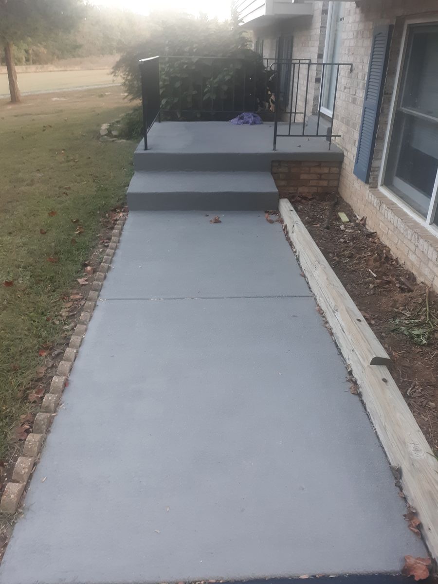 Sidewalk Installation for OBH Concrete LLC in Lusby, MD