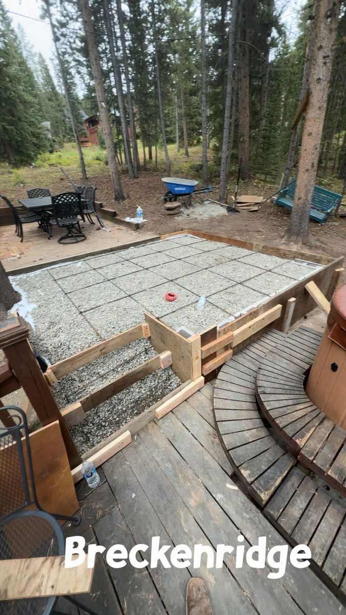 stamped concrete for EHJP Masonry in Silverthorne, CO