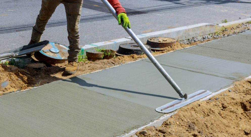 Concrete Sidewalk Installation for Creative Remodeling & Plus in Lilburn, GA