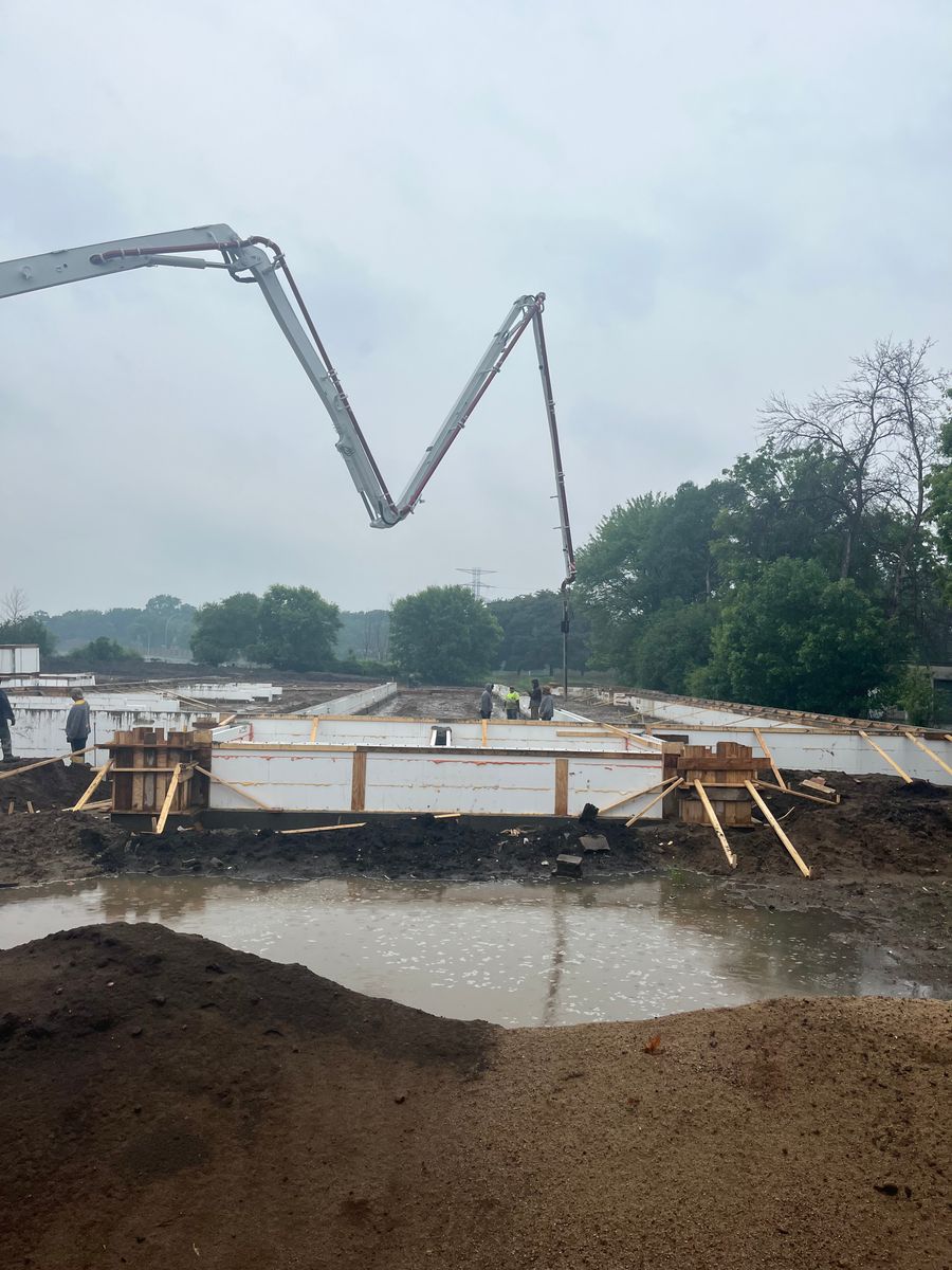 Concrete Slab Construction for CAIR CONCRETE & MASONRY LLC in Baldwin, WI