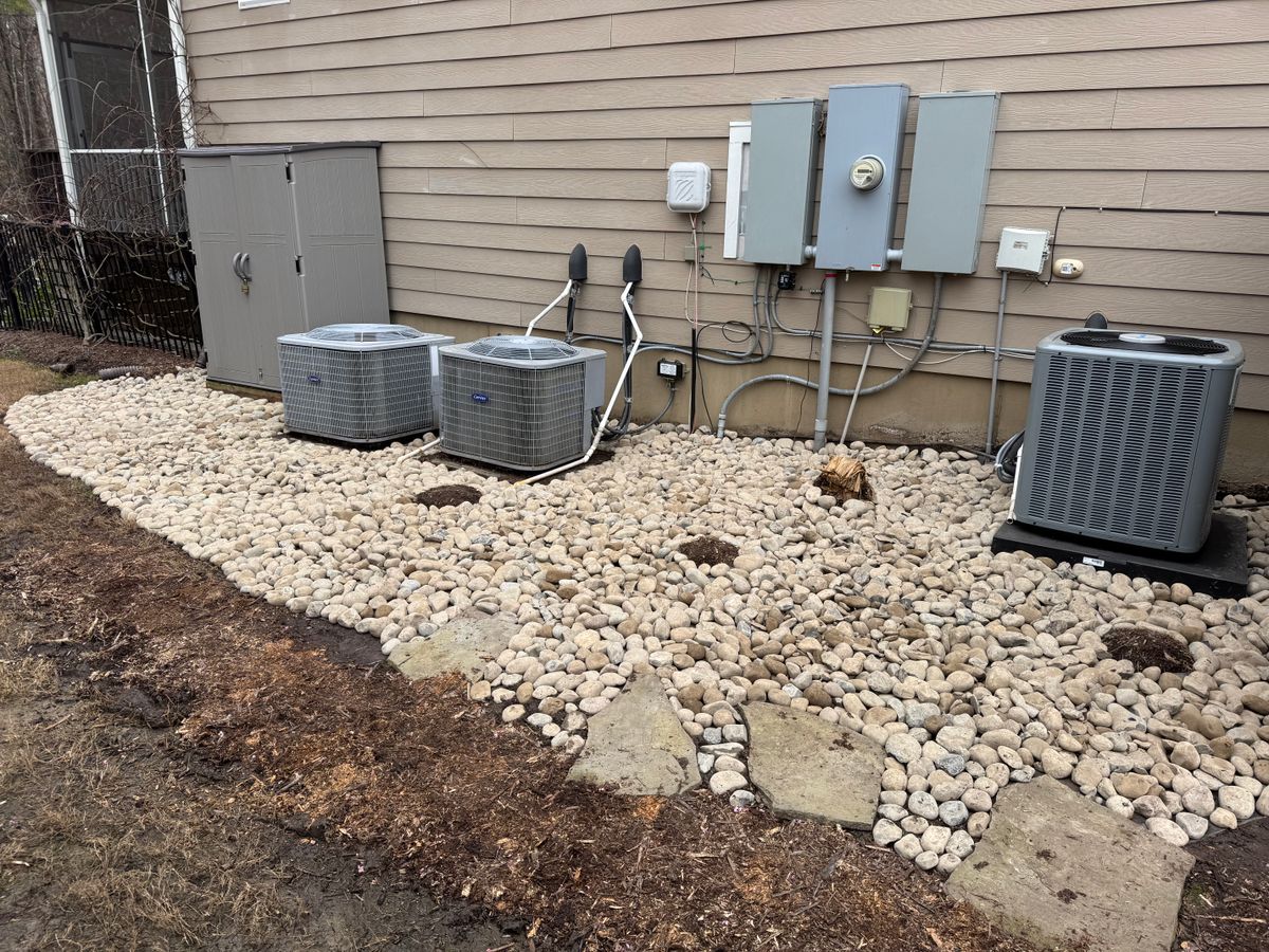 Rock Installation for Chavez Landscaping in Pittsboro, NC