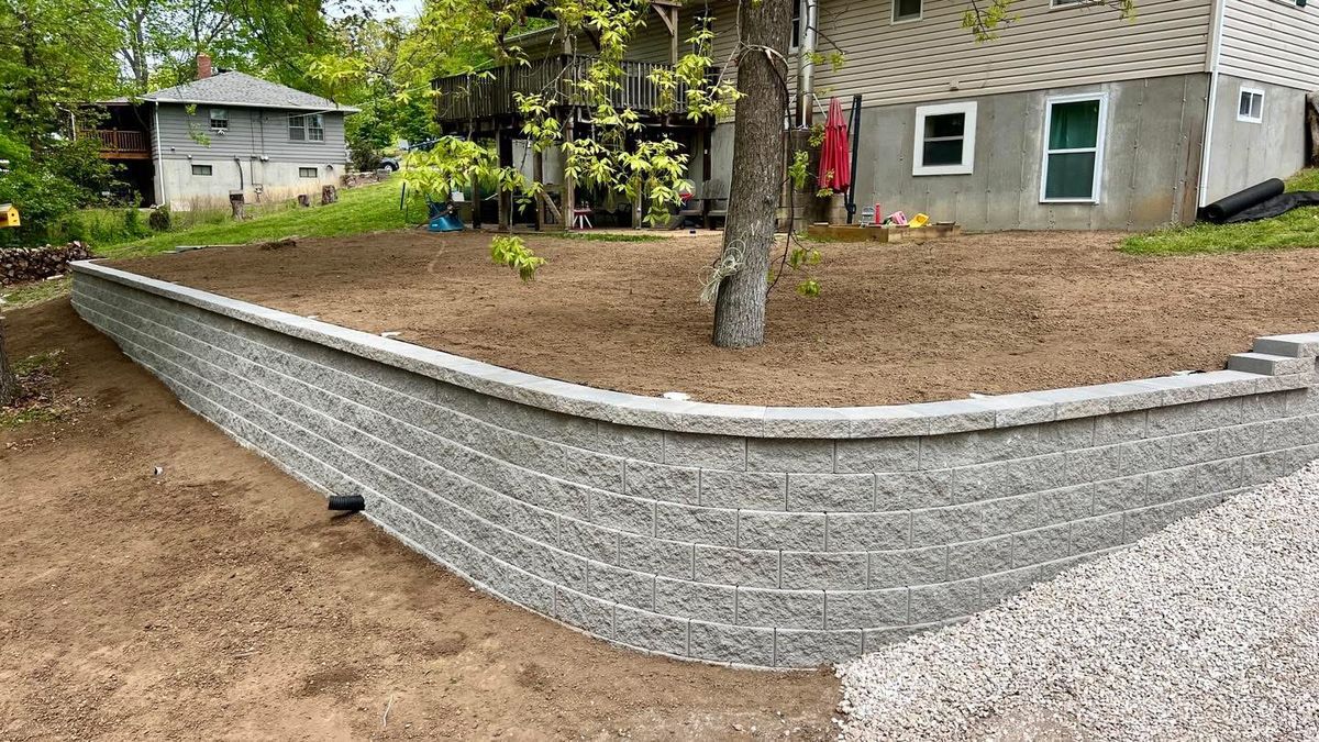 Retaining Wall Construction for Outdoor Assassins LLC in Hendersonville, NC