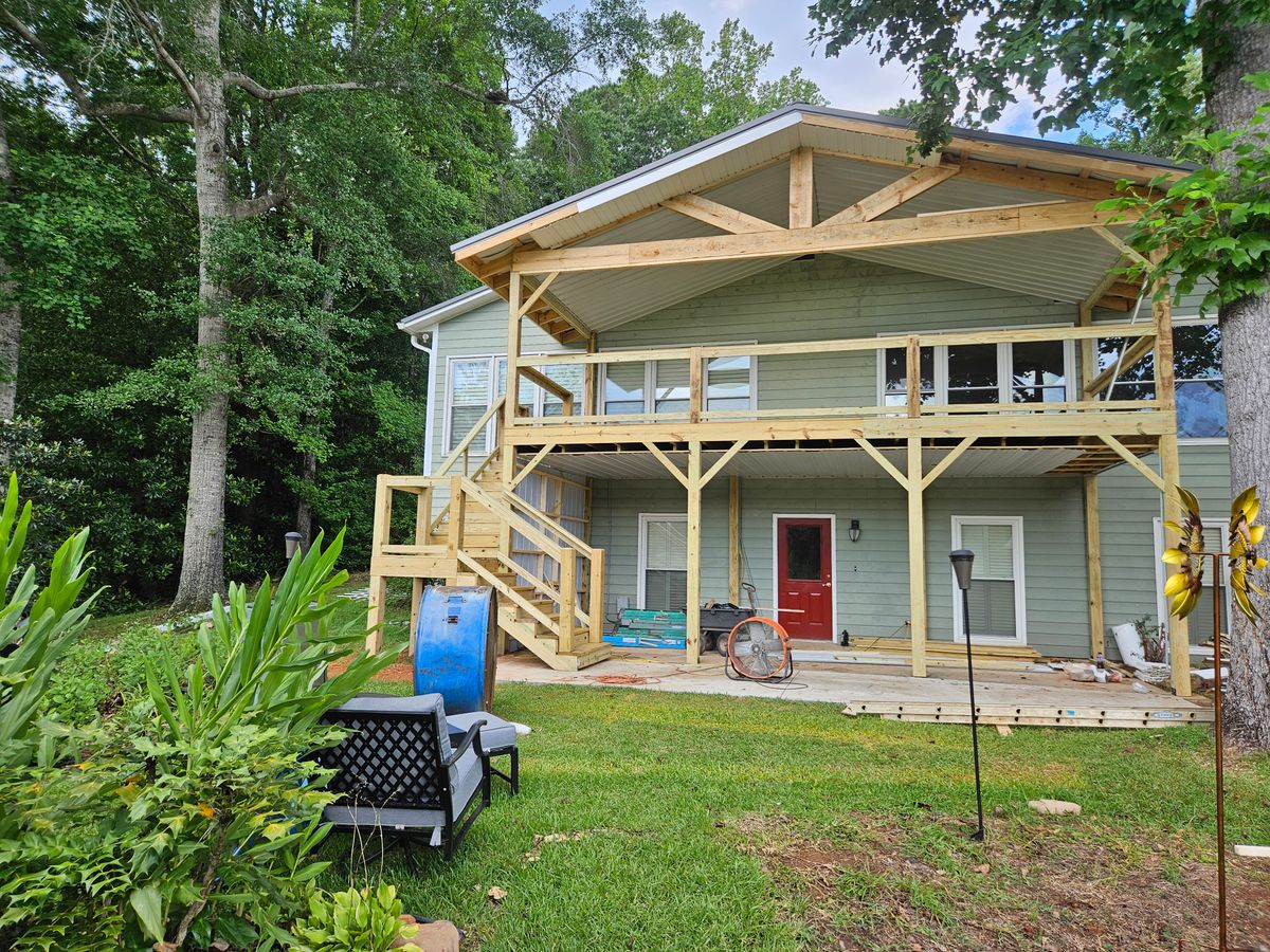 Porches and decks for Lovvorn Builders in Bowdon, GA