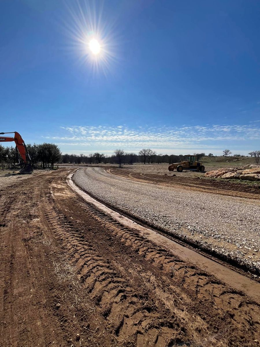 Excavation and site prep for South Prairie Construction in South Bend, TX