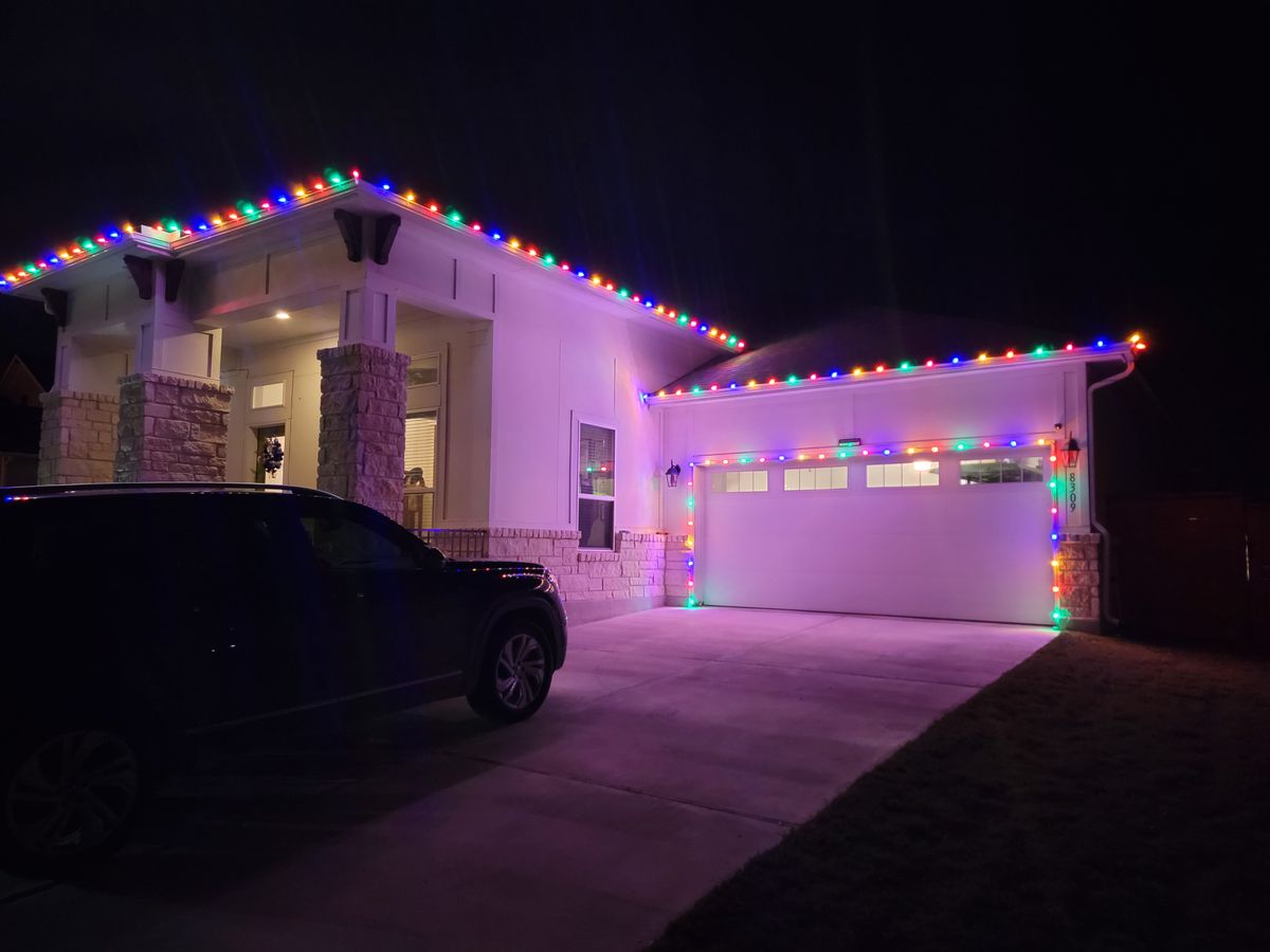 Holiday Light Installation for Green Pastures Lawn Care in Bastrop, TX
