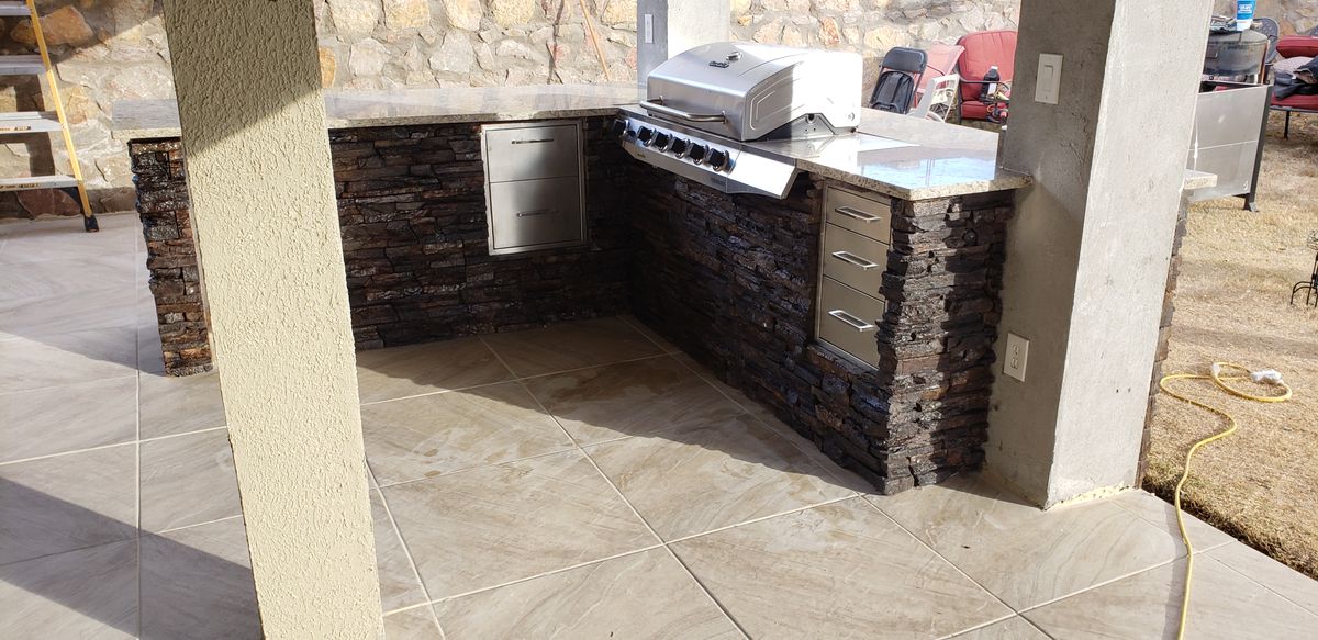 Backyard and Porch for BDR Innovations in El Paso, TX