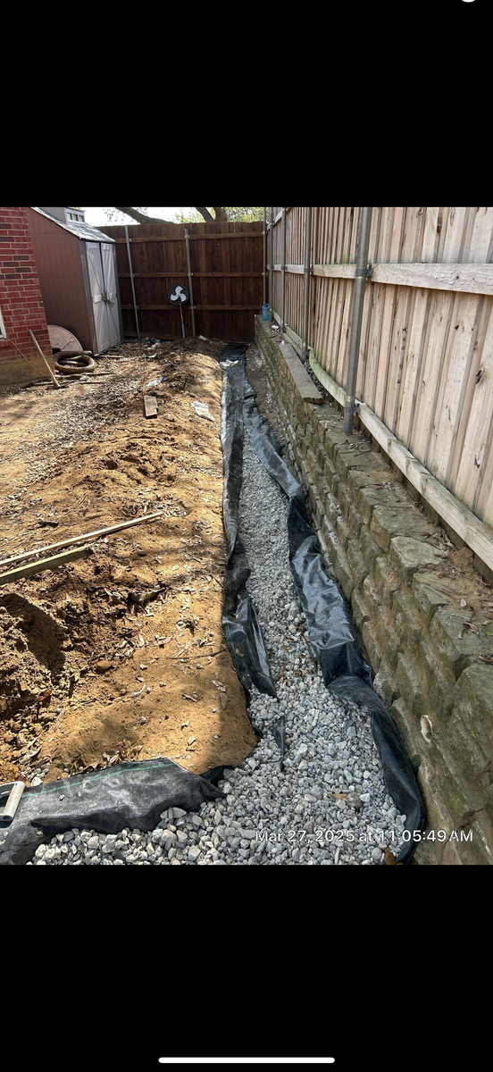 French Drain and Down Spout Drainage Systems for Light It Up AV and Turf in Keller, TX