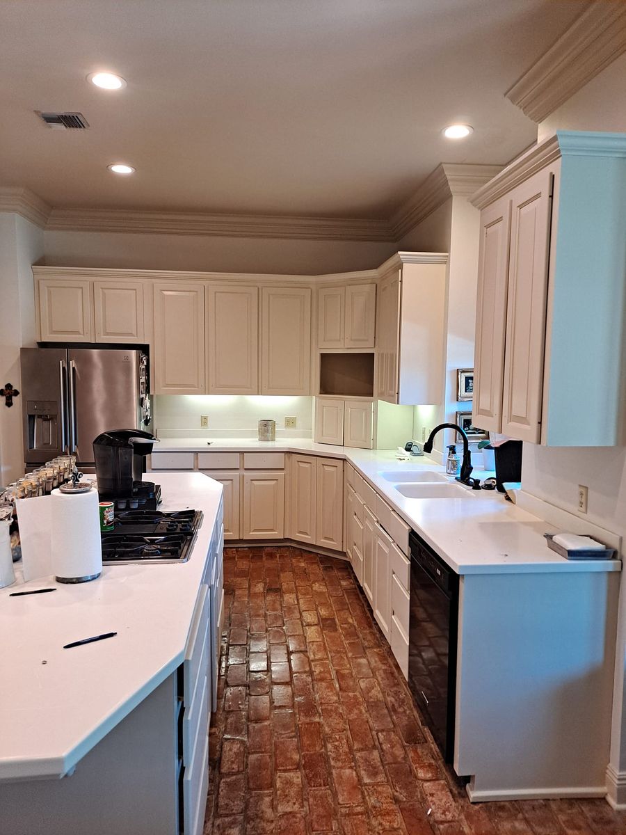 Kitchen and Cabinet Refinishing for Hollier's Painting in Lafayette, LA