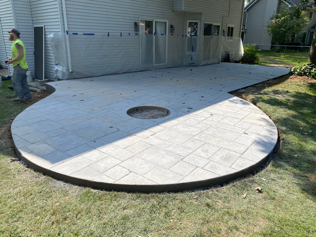 Patio Design & Installation for Macon Concrete LLC. in South Bend, IN