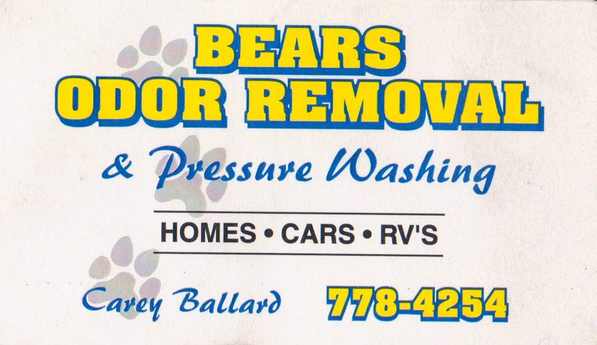 Odor Removal for Bears Pressure Washing and Auto Detailing in Medford, Oregon