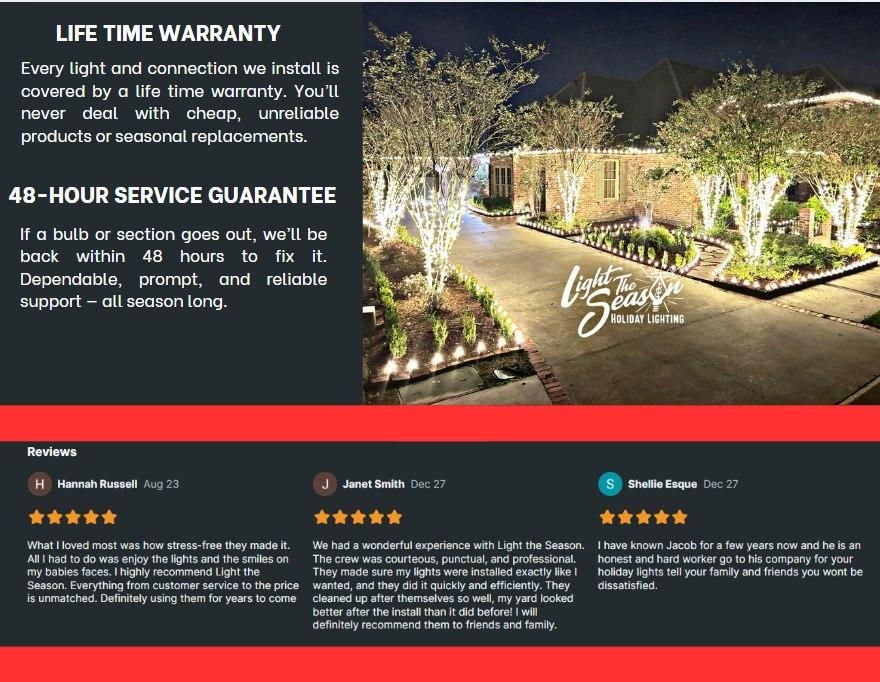 Fascia and Rooflines for Light the Season in Lafayette Parish,  LA