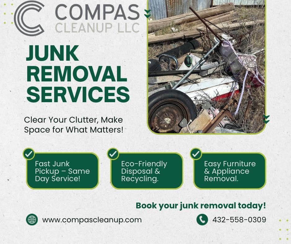 Junk Removal for Compas Cleanup in McCamey, TX