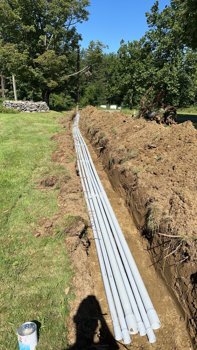 Underground utilities for Triple C’s Excavation in Ashford, CT