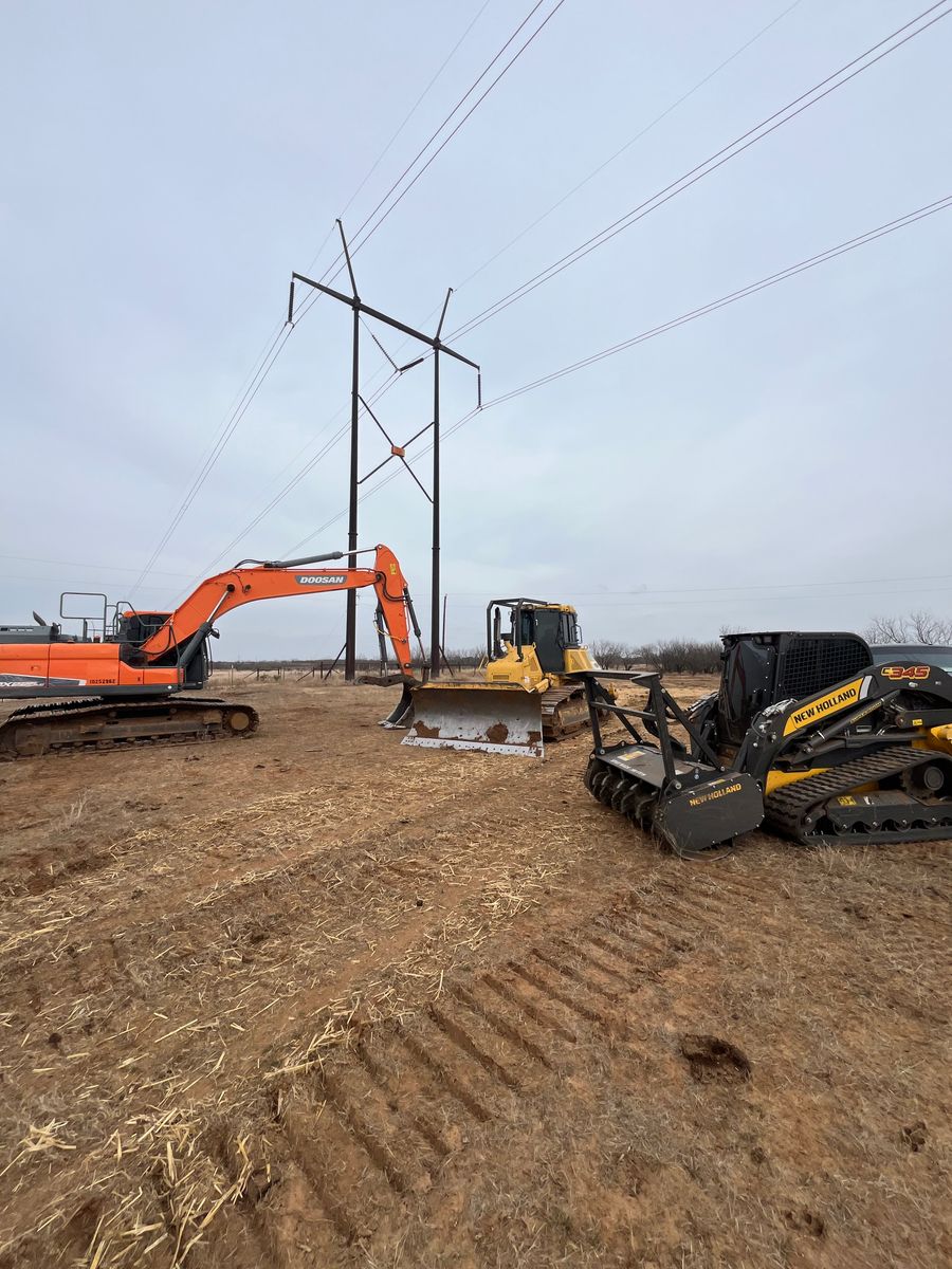 Dirt Work for South Prairie Construction in Abilene, TX