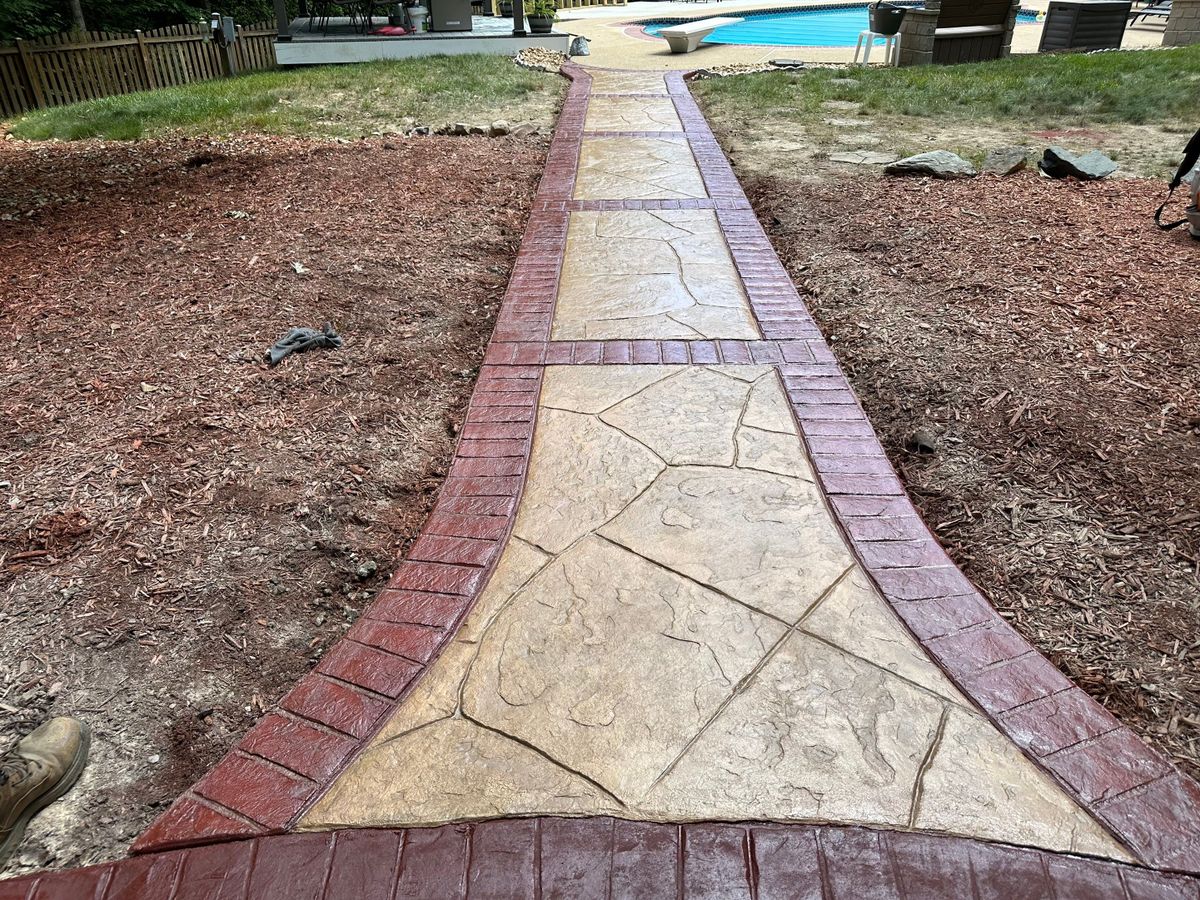 Stamped Concrete for Keyes Exteriors in Stafford, VA