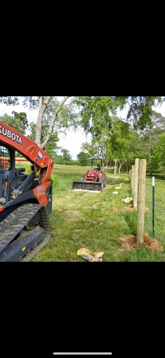 Skid Steer Work for Browns' Fencing & Equipment in Fairmount, GA