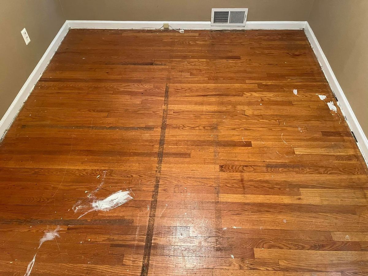 Sanding for Kozlowski’s Hardwood Floor Refinishing in Flat Rock, Michigan