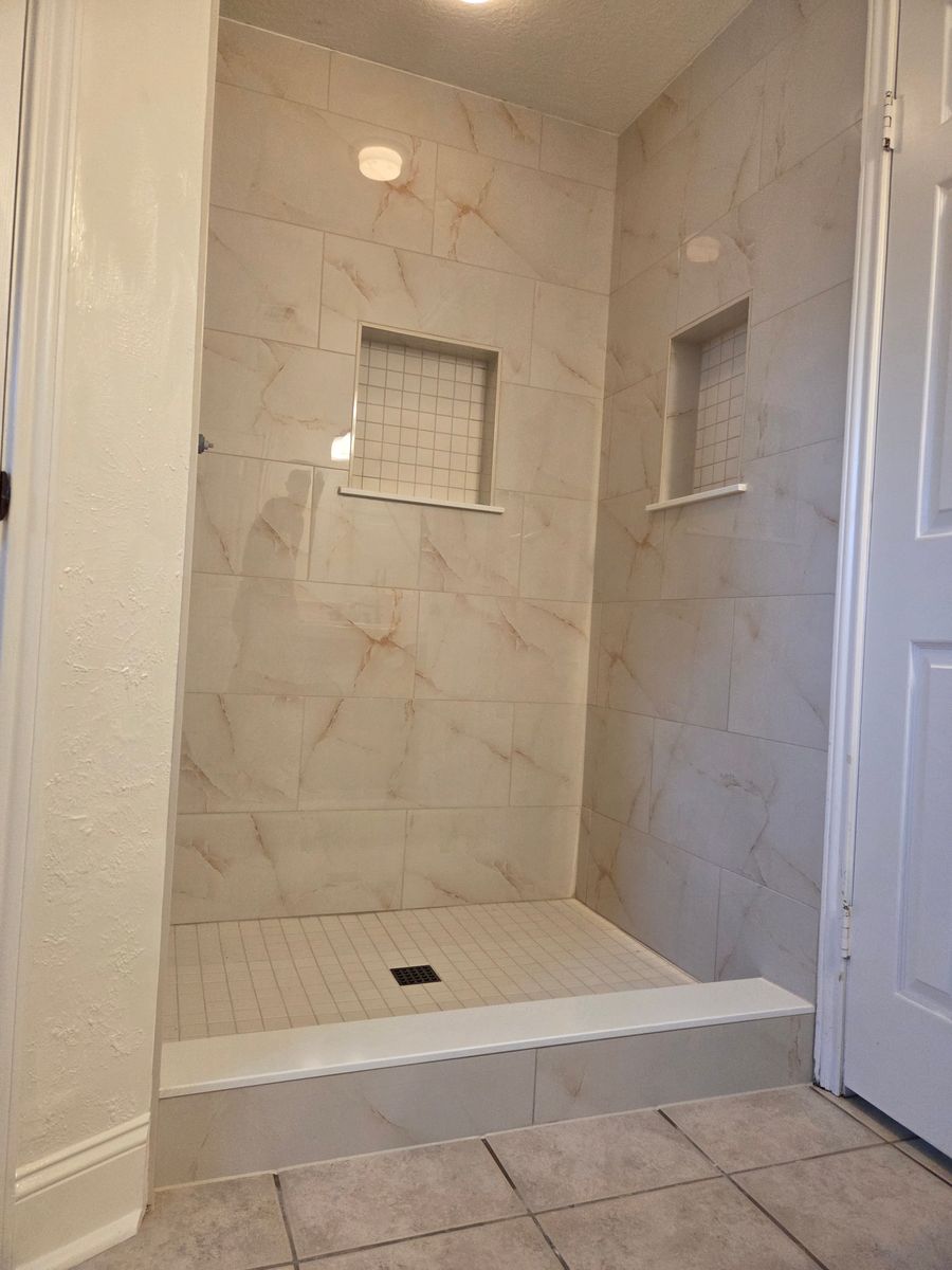 Bathroom Remodel for D&J Custom Floors in Nederland, TX