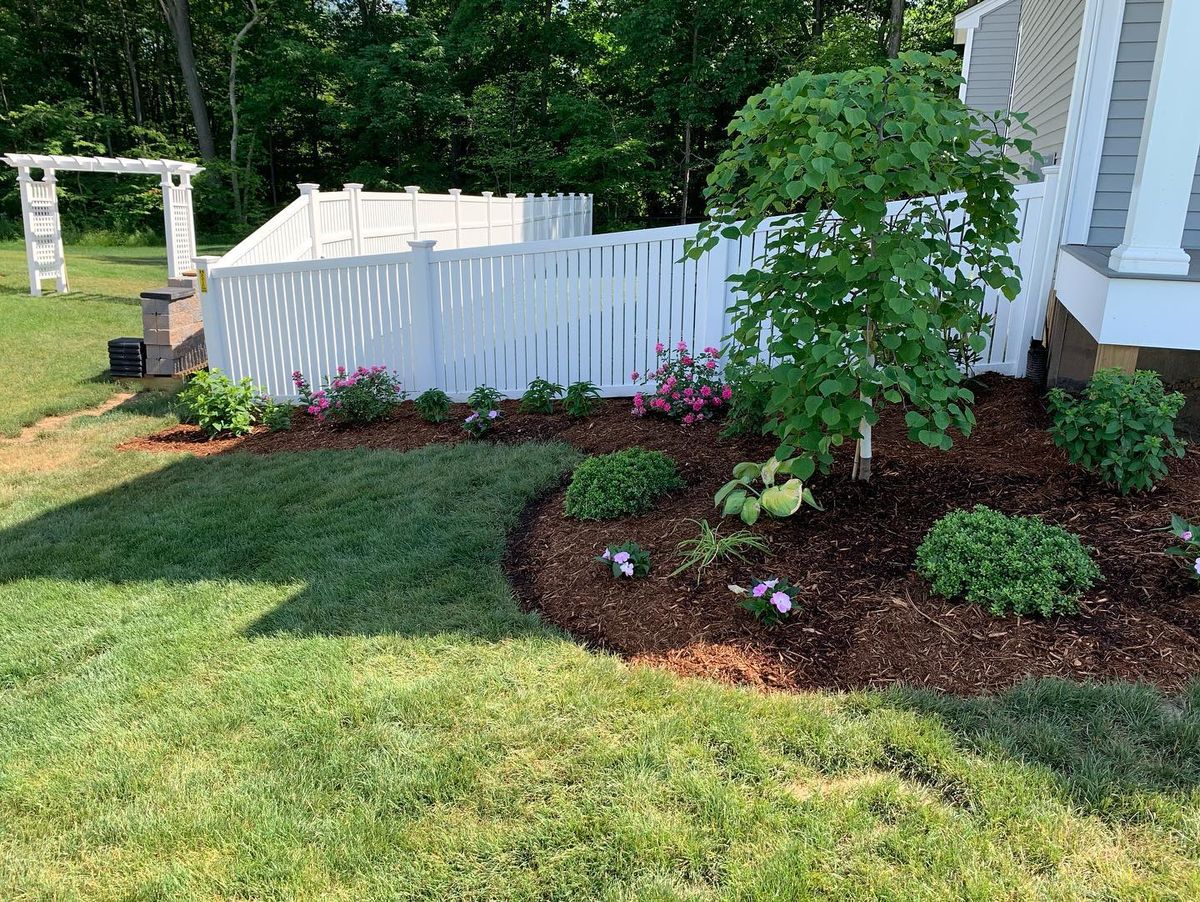 Mulch and Rock Installation for B&L Management LLC in East Windsor, CT