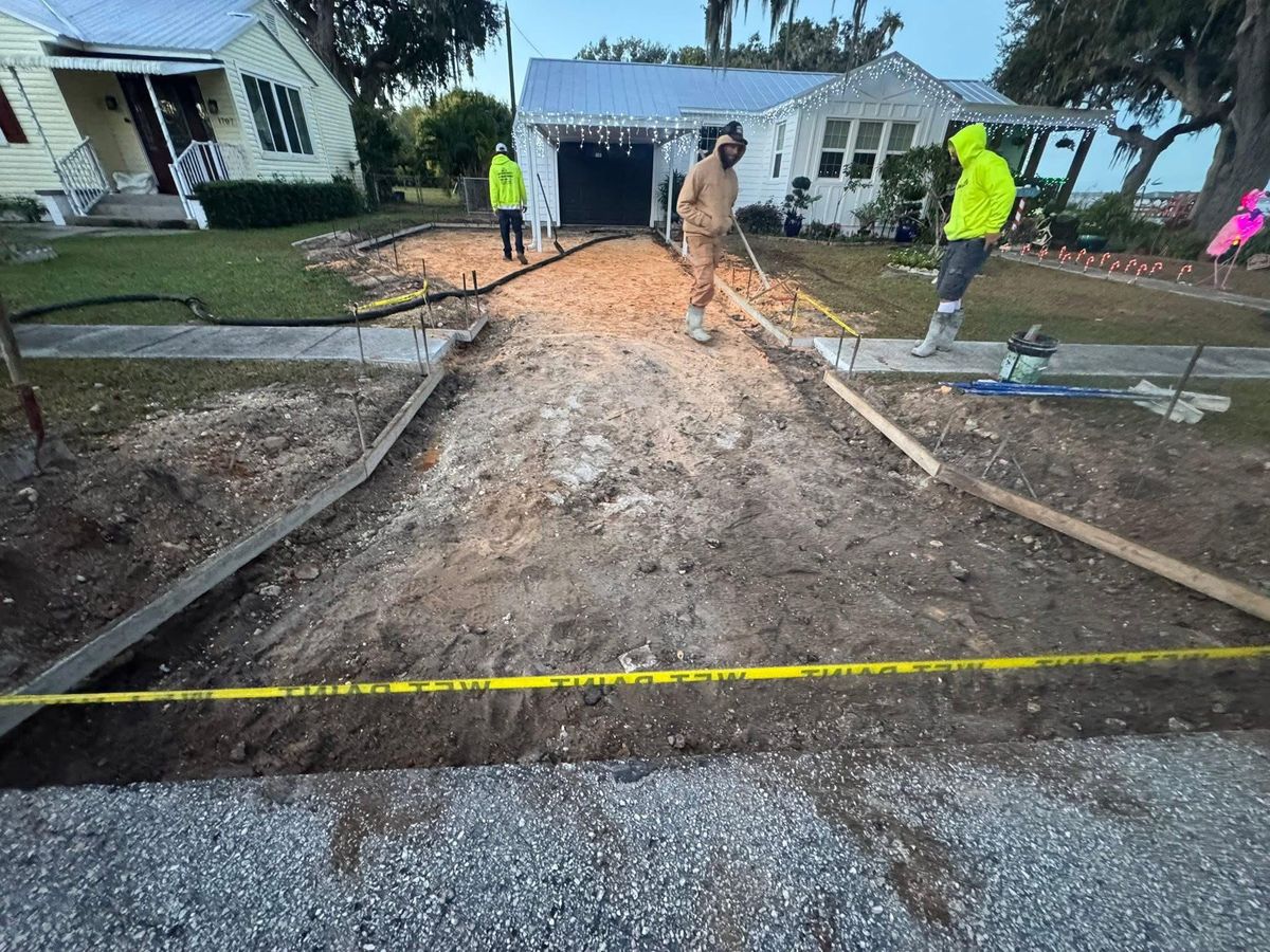 Site Preparation for All Phases Decorative Concrete in Sebring, FL