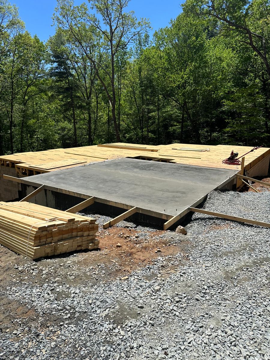 Concrete Slab Construction for Stines and Company  in Rutherfordton, NC