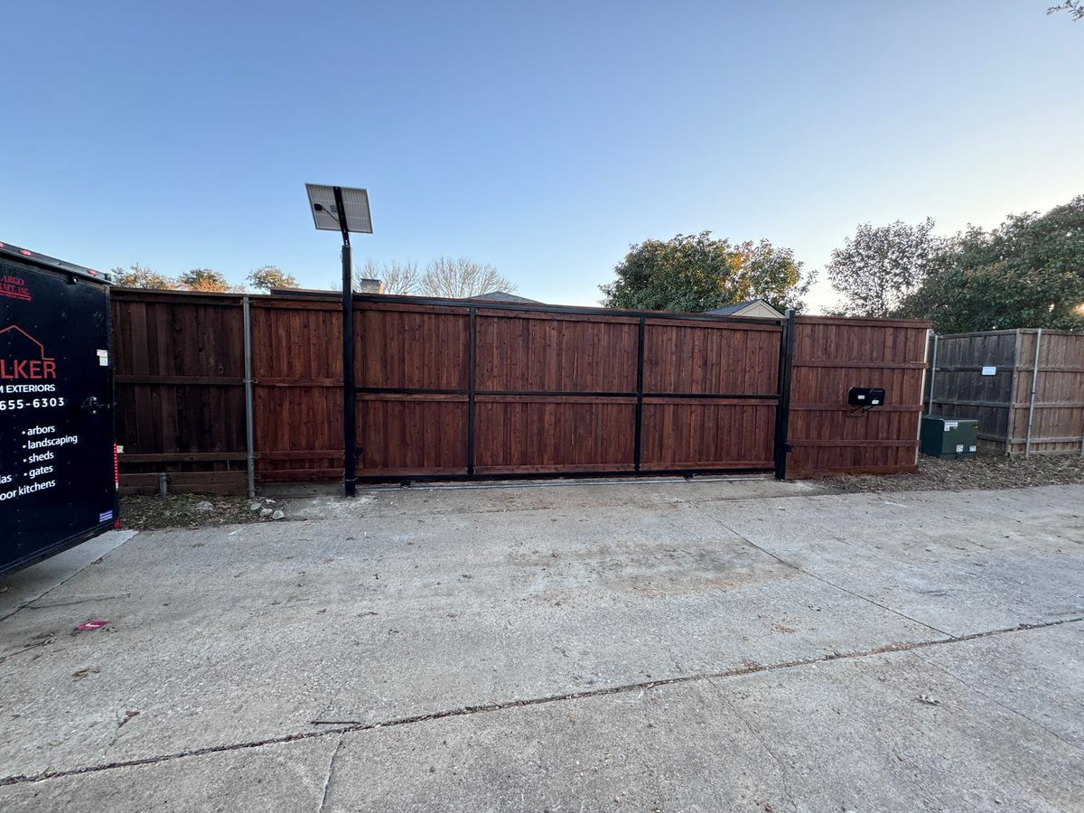 Driveway & Walkthrough Gates for Walker Custom Exteriors in Dallas, TX