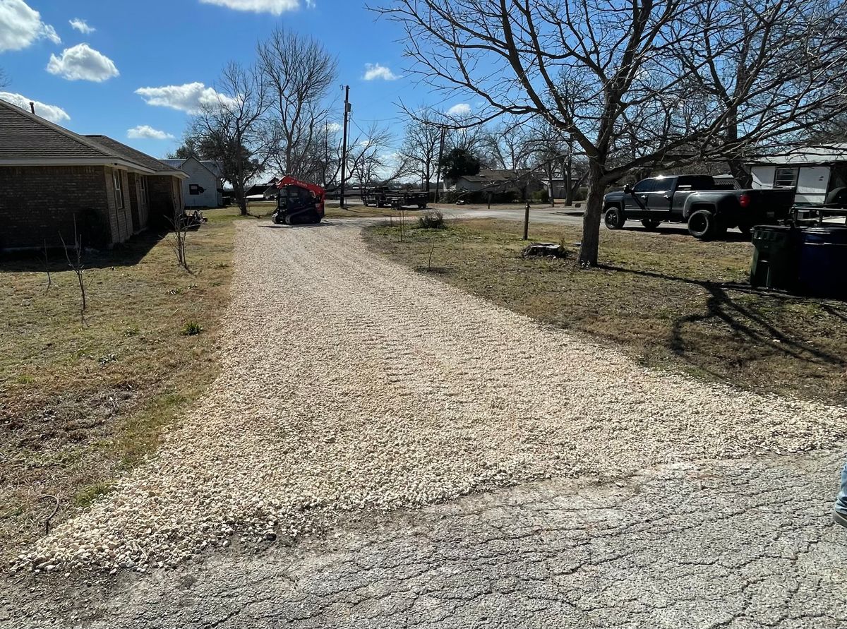 Gravel and dirt work for Marek Land Services in  Austin,  Texas