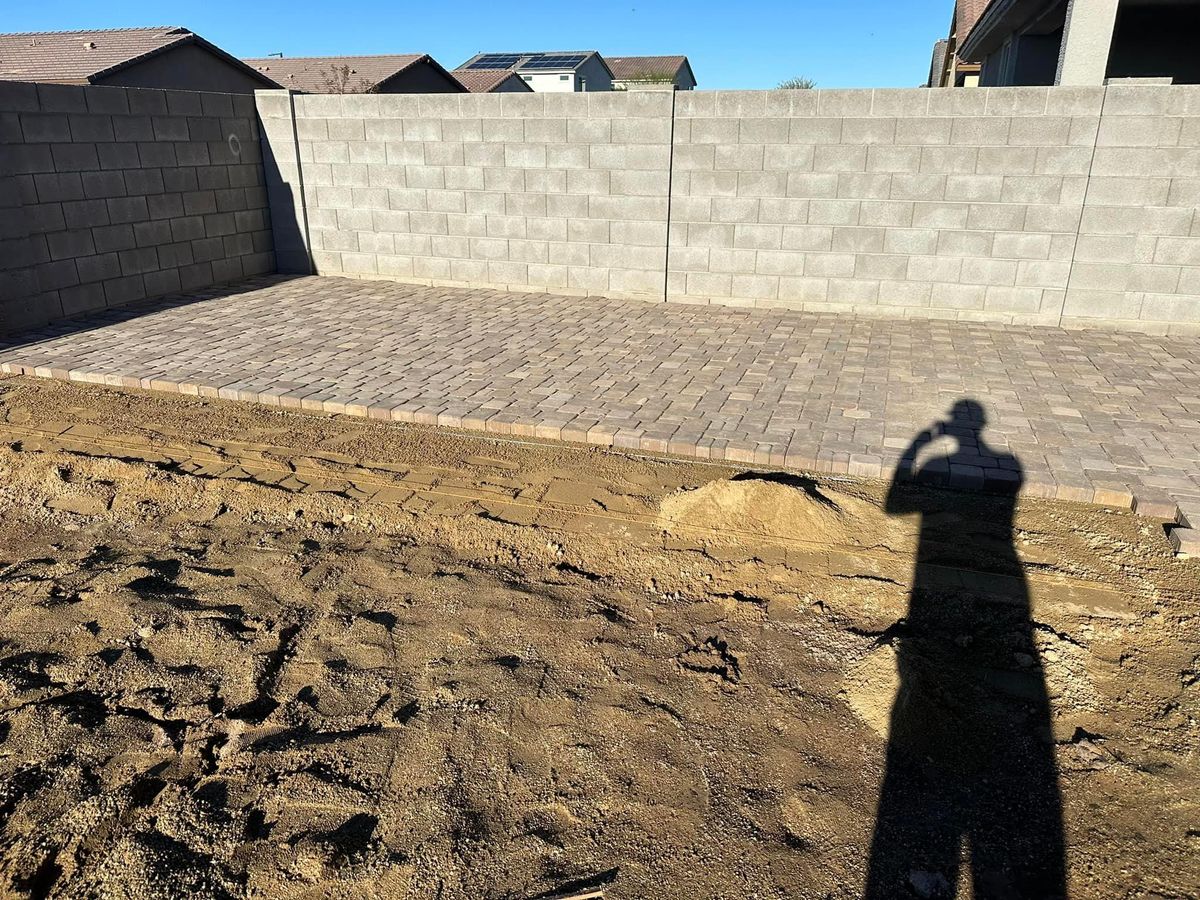 Paver installation for Atmospheric Irrigation and Lighting  in West Valley, Arizona